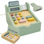 Medinis edukacinis kasos aparatas su priedais vaikams