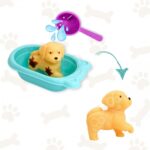 Lėlė „Ankiki“ ir jos šuniuku ir priežiūros rinkiniu vaikams