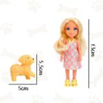 Lėlė „Ankiki“ ir jos šuniuku ir priežiūros rinkiniu vaikams