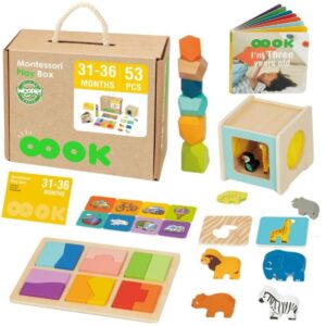 Medinis Montessori edukacinis rinkinys vaikams