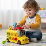 Manipuliacinis autobusas su varžtais vaikams nuo 3 metų