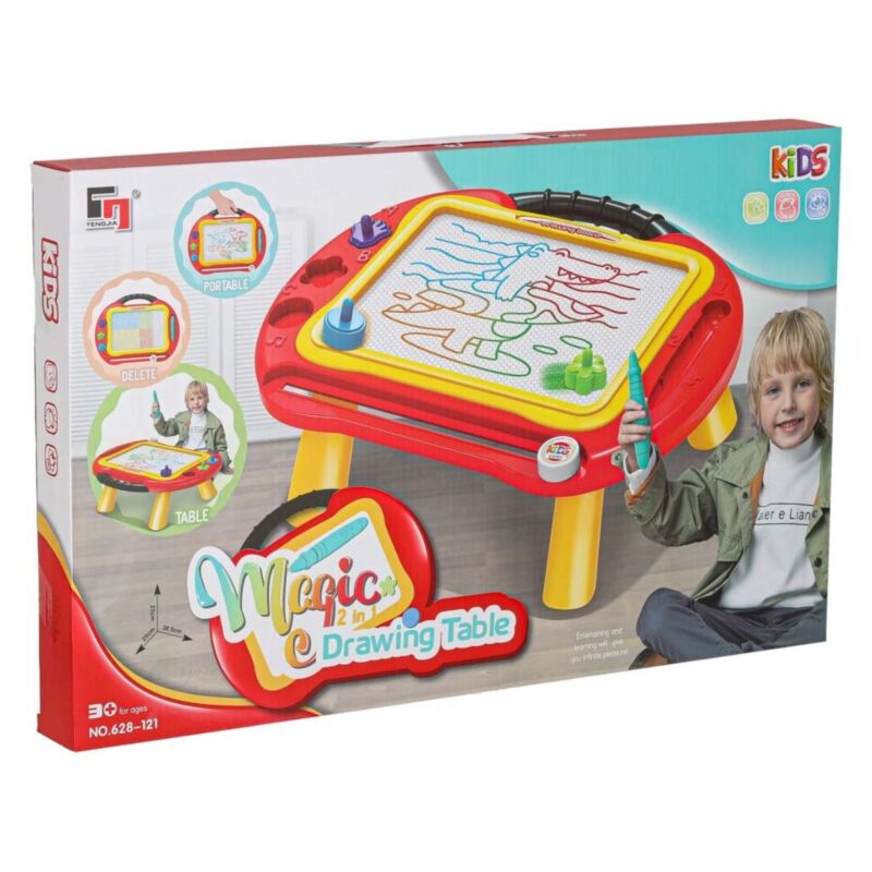 Magnetinė piešimo lenta 2in1 su antspaudais vaikams