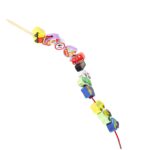 Medinė vėrimo dėlionė vaikams su kelio ženklais – vaikams