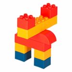 Spalvotas kaladėlių konstruktorius su varikliu vaikams