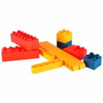 Spalvotas kaladėlių konstruktorius su varikliu vaikams