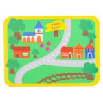 Medinė vėrimo dėlionė vaikams „Miestelio eismas“