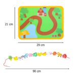 Medinis vėrimo dėlionės rinkinys „Mano ferma“ vaikams