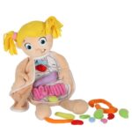 Lavinamoji pliušinė lėlė „Žmogaus kūnas“ ,mergaitė vaikams