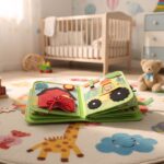 Sensorinė manipuliacinė knygelė "Ferma" vaikams