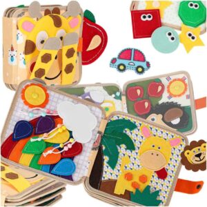 3D edukacinė veltinio veiklos knygelė vaikams – „Žirafa“