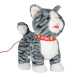 Interaktyvi žaislinė katė su pavadėliu vaikams