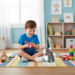 Interaktyvi žaislinė katė su pavadėliu vaikams