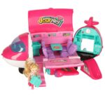 Sulankstomas lėlių lėktuvas su priedais 2in1 vaikams