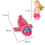 Sulankstomas lėlių lėktuvas su priedais 2in1 vaikams