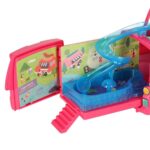 Lėlių automobilis-kemperis su priedais ir baseinu vaikams