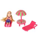 Lėlių automobilis-kemperis su priedais ir baseinu vaikams