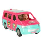 Lėlių automobilis-kemperis su priedais ir baseinu vaikams