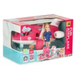 Žaislinis lėktuvas su stiuardese ir priedais vaikams