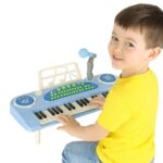 Žaislinis pianinas vaikams su mikrofonu vaikams