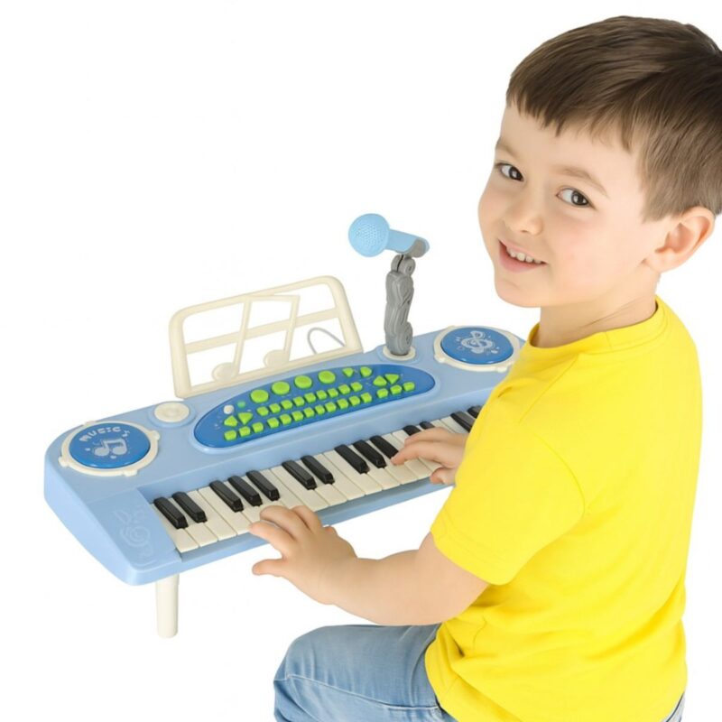 Žaislinis pianinas vaikams su mikrofonu vaikams