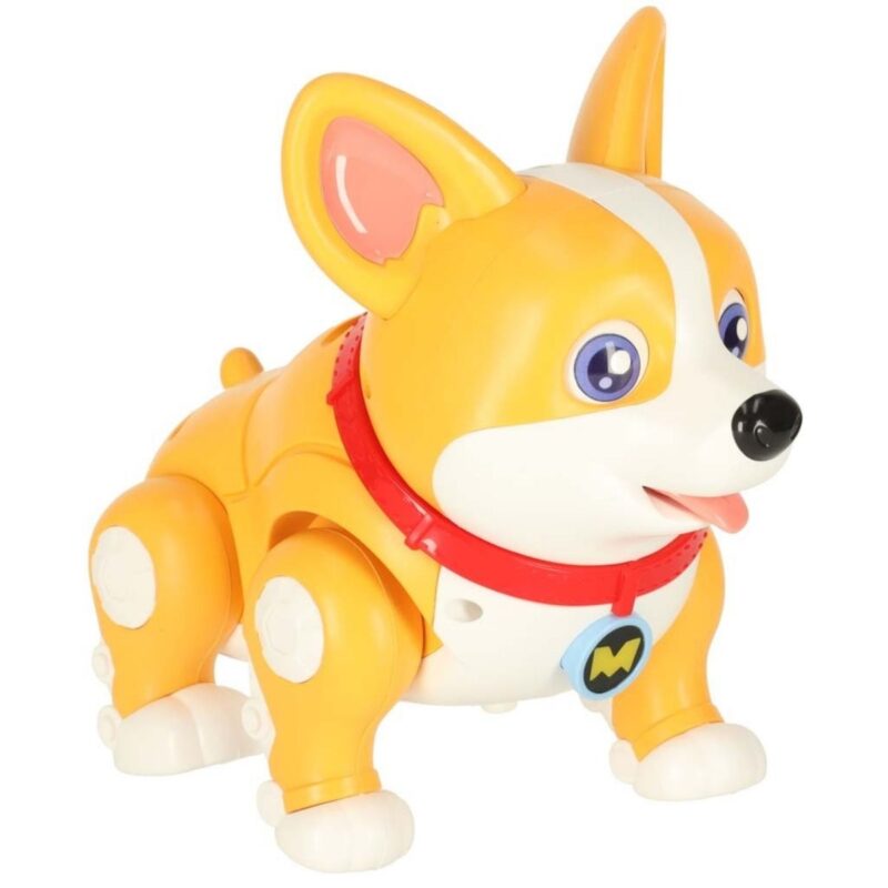 Interaktyvus robotas-šuo „Corgi“ su šviesomis vaikams