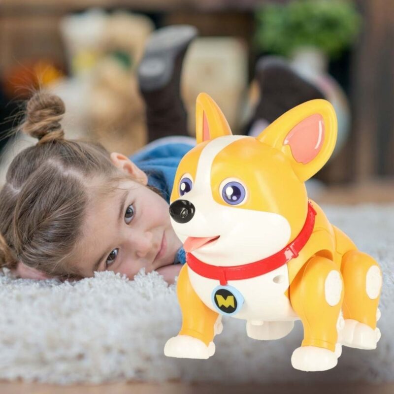 Interaktyvus robotas-šuo „Corgi“ su šviesomis vaikams