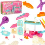 Gyvūnų viešbutis su SPA – kūrybinis žaidimų rinkinys su aksesuarais vaikam