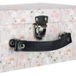 Lėlių namelis lagamine su mediniais baldais vaikams