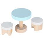 Lėlių namelis lagamine su mediniais baldais vaikams