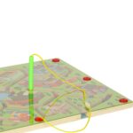 Medinis magnetinis labirintas „Didelis miestas“ vaikams