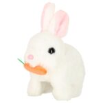 Interaktyvus žaislinis triušiukas su priedais vaikams