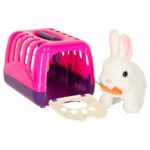 Interaktyvus žaislinis triušiukas su priedais vaikams