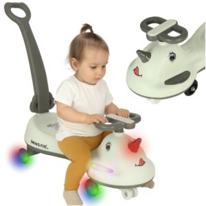 Gravitacinis paspirtukas vaikams su LED ratukais ir rankena