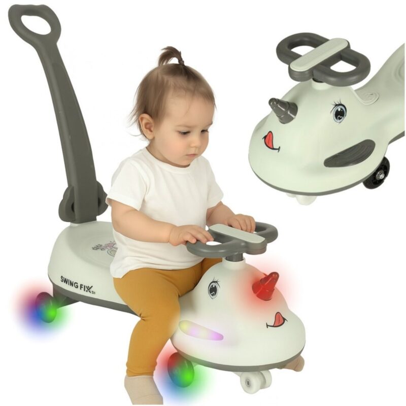 Gravitacinis paspirtukas vaikams su LED ratukais ir rankena