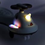 Gravitacinis paspirtukas vaikams su LED ratukais ir rankena