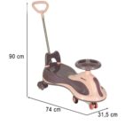 Gravitacinis paspirtukas vaikams su LED ratukais ir rankena