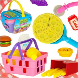 Vaikiškas žaislinis pikniko krepšelis su priedais vaikams