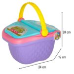 Vaikiškas žaislinis pikniko krepšelis su priedais vaikams