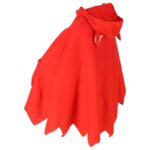 Vaikiškas velnio kostiumas – raudonas apsiaustas su ragais