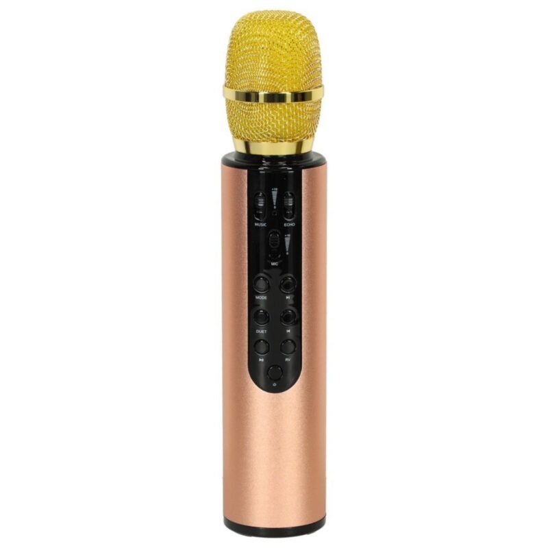Belaidis "Bluetooth" karaokės mikrofonas vaikams, rožinis
