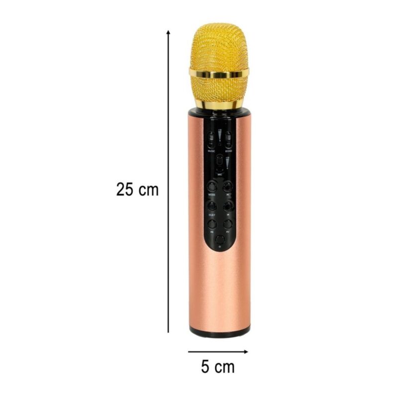 Belaidis "Bluetooth" karaokės mikrofonas vaikams, rožinis