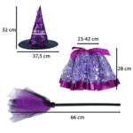 Raganos kostiumas vaikams nuo 3 metų, violetinis