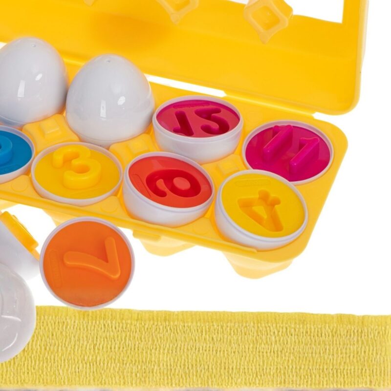 Edukacinė Montessori kiaušinių dėlionė „Skaičiai“ (12 det.)
