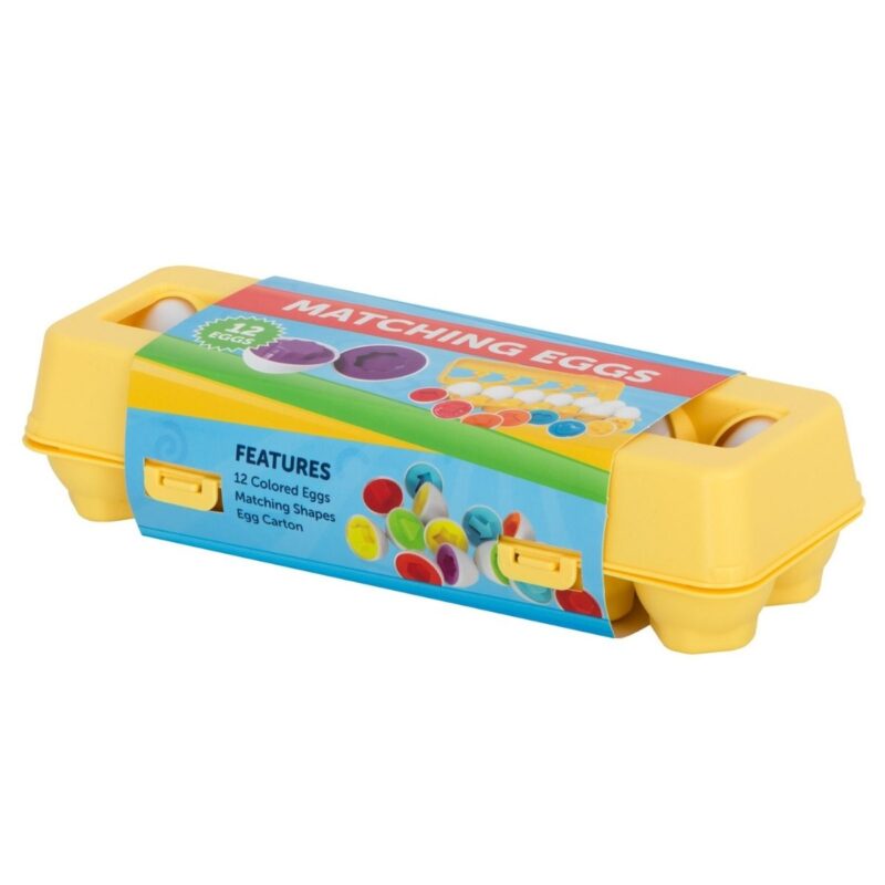Edukacinė Montessori kiaušinių dėlionė „Formos“ (12 det.)