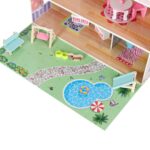 Lulilo Gardeno medinis lėlių namelis 70 cm su LED