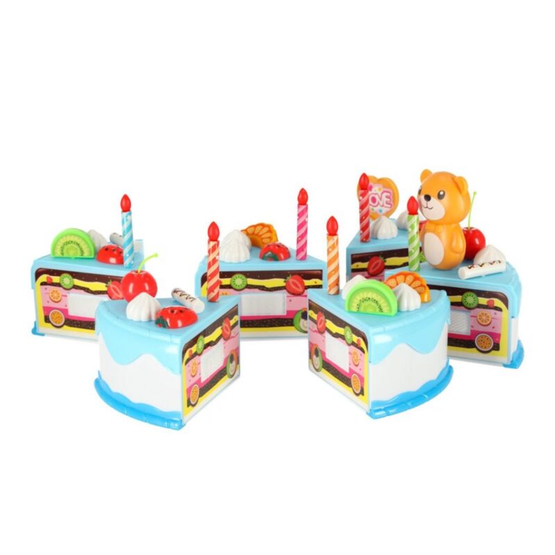 Žaislinis gimtadienio tortas vaikams (80 det.) mėlynas