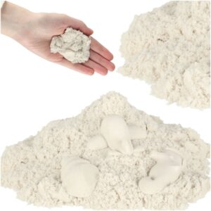 Kinetinis smėlis vaikams, 1 kg - baltas