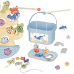 Medinis žaislų rinkinys „Jūros gyventojai“ vaikams