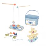 Medinis žaislų rinkinys „Jūros gyventojai“ vaikams