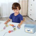 Medinis žaislų rinkinys „Jūros gyventojai“ vaikams